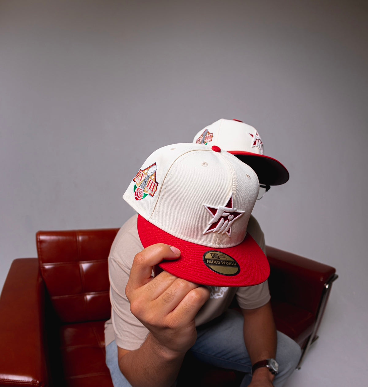 Faded World Fitted - Red