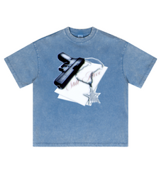 FW Chain Tee - Washed Denim