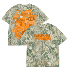 Camo Sticker Tee - Orange